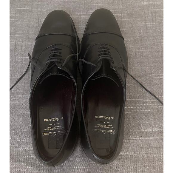 Allen Edmonds The Hopkinson Mens Size 11.5 Black Leather Cap Toe Oxford Shoes - Picture 12 of 14